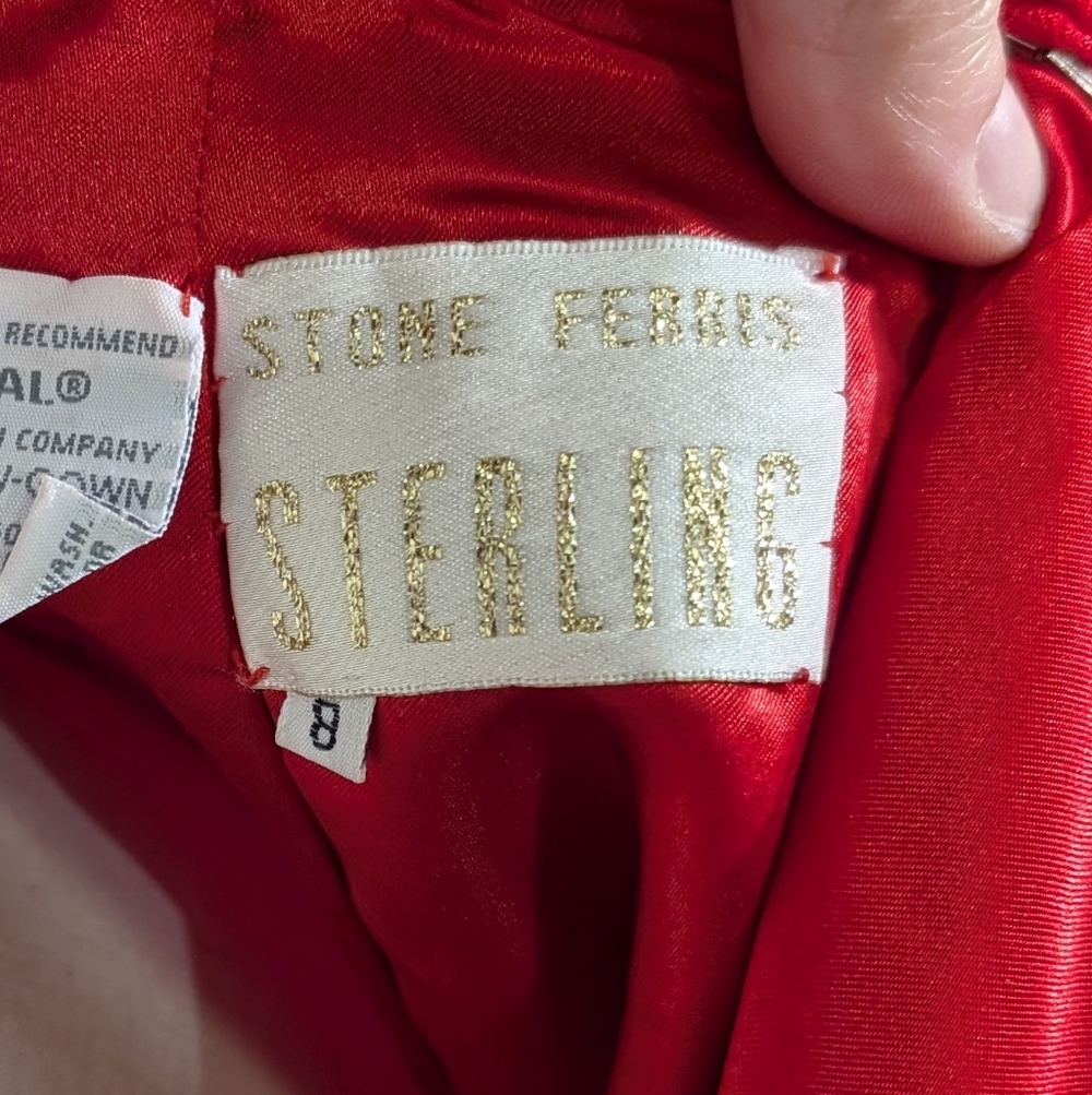 Vintage Y2K Red Pageant Dress - Picture 4 of 5